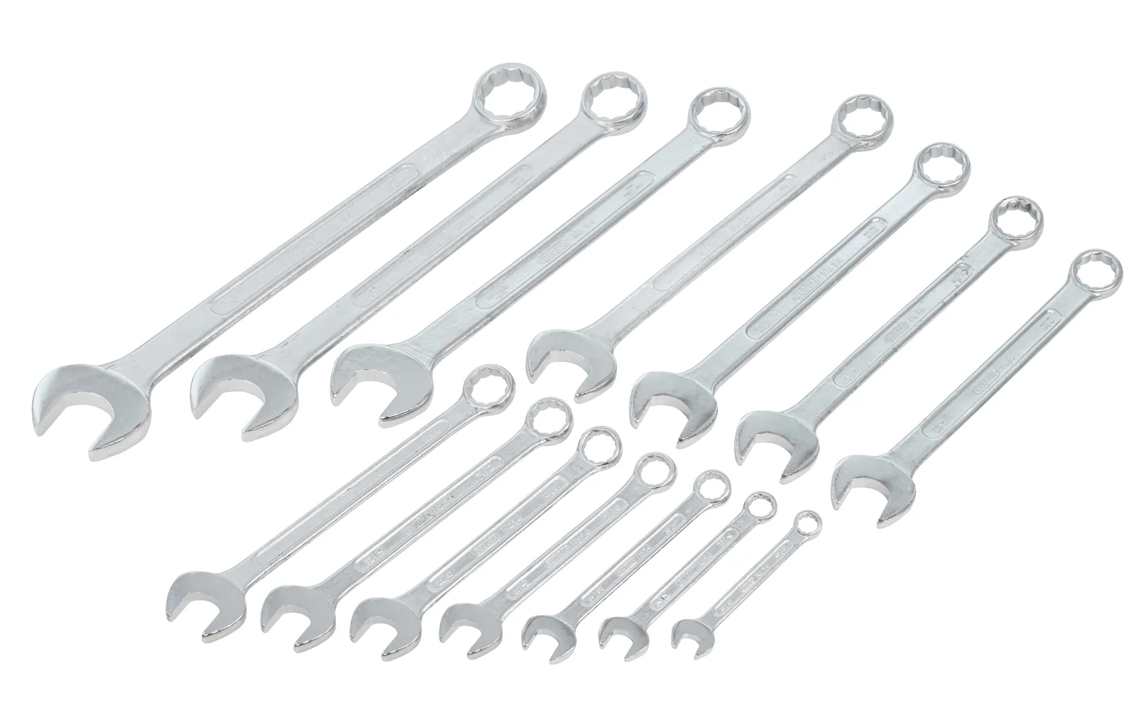 14 PC SAE Gedore Combo Wrench Set - Drop Forged - 12 Point