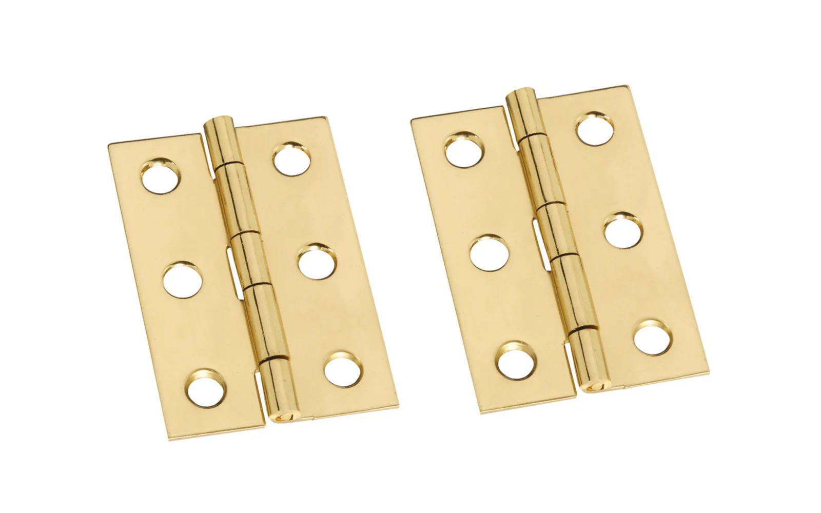 2" x 1-3/8" Solid Brass Hinges ~ 2 Pack