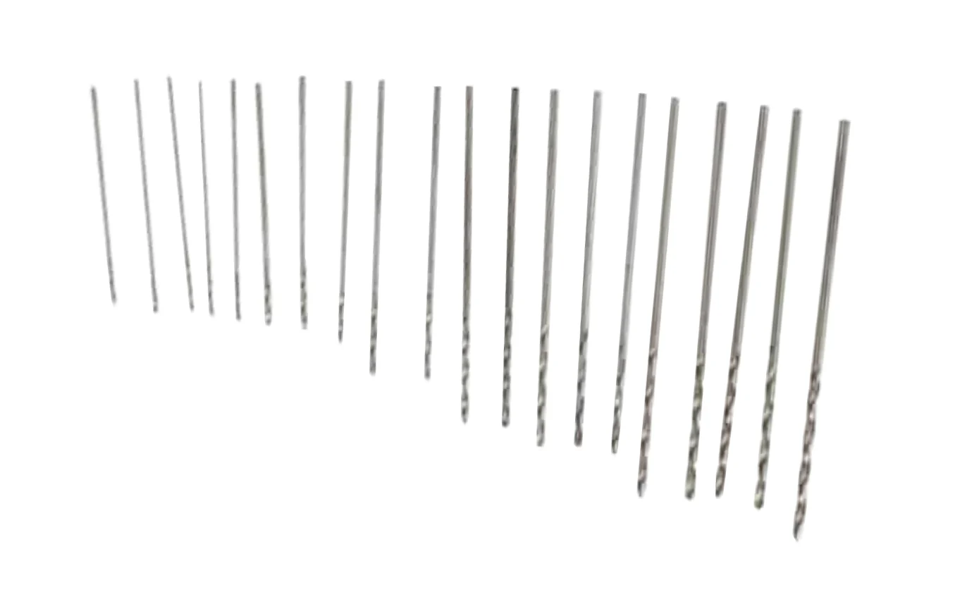 20-PC HSS Twist Drill Set - Wire Gauge #61-80
