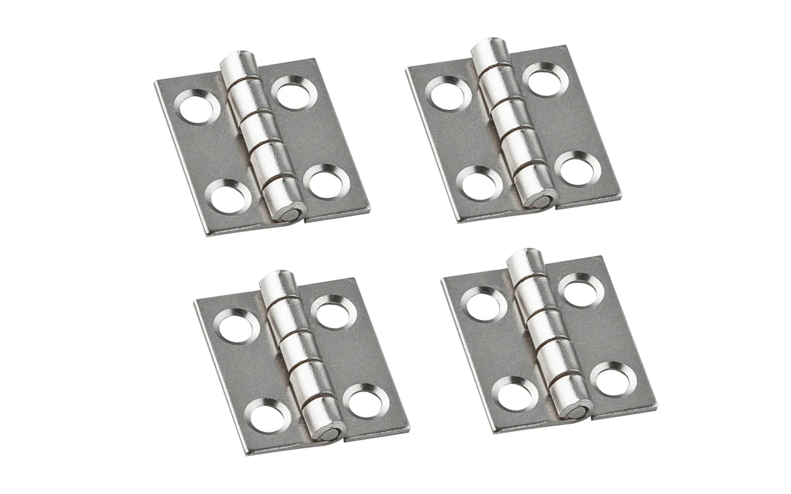 3/4" x 5/8" Satin Nickel Hinges ~ 4 Pack