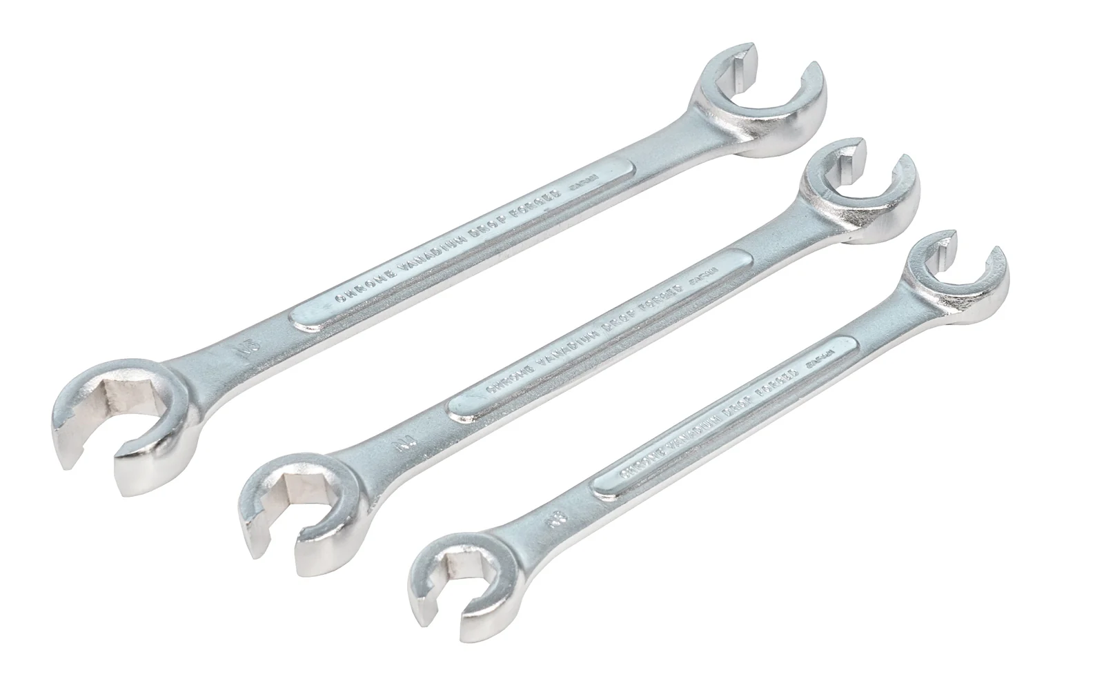 Japanese 3-Piece SAE Flare Nut Wrench Set ~ 3/8" x 7/16",  1/2" x 9/16",  5/8" x 11/16"