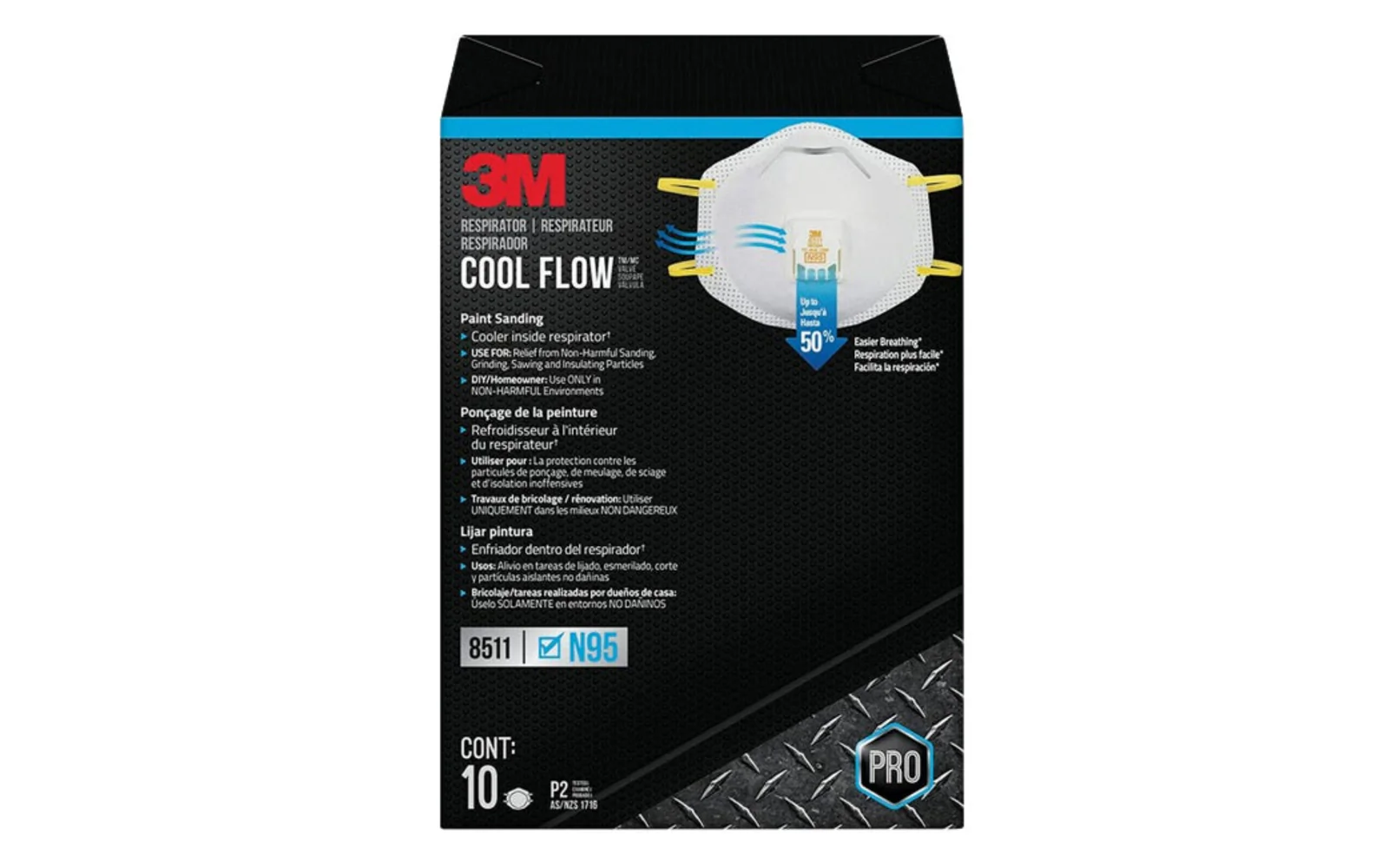3M N95 Particulate Respirator 10 Pack - 8511 - Image 2