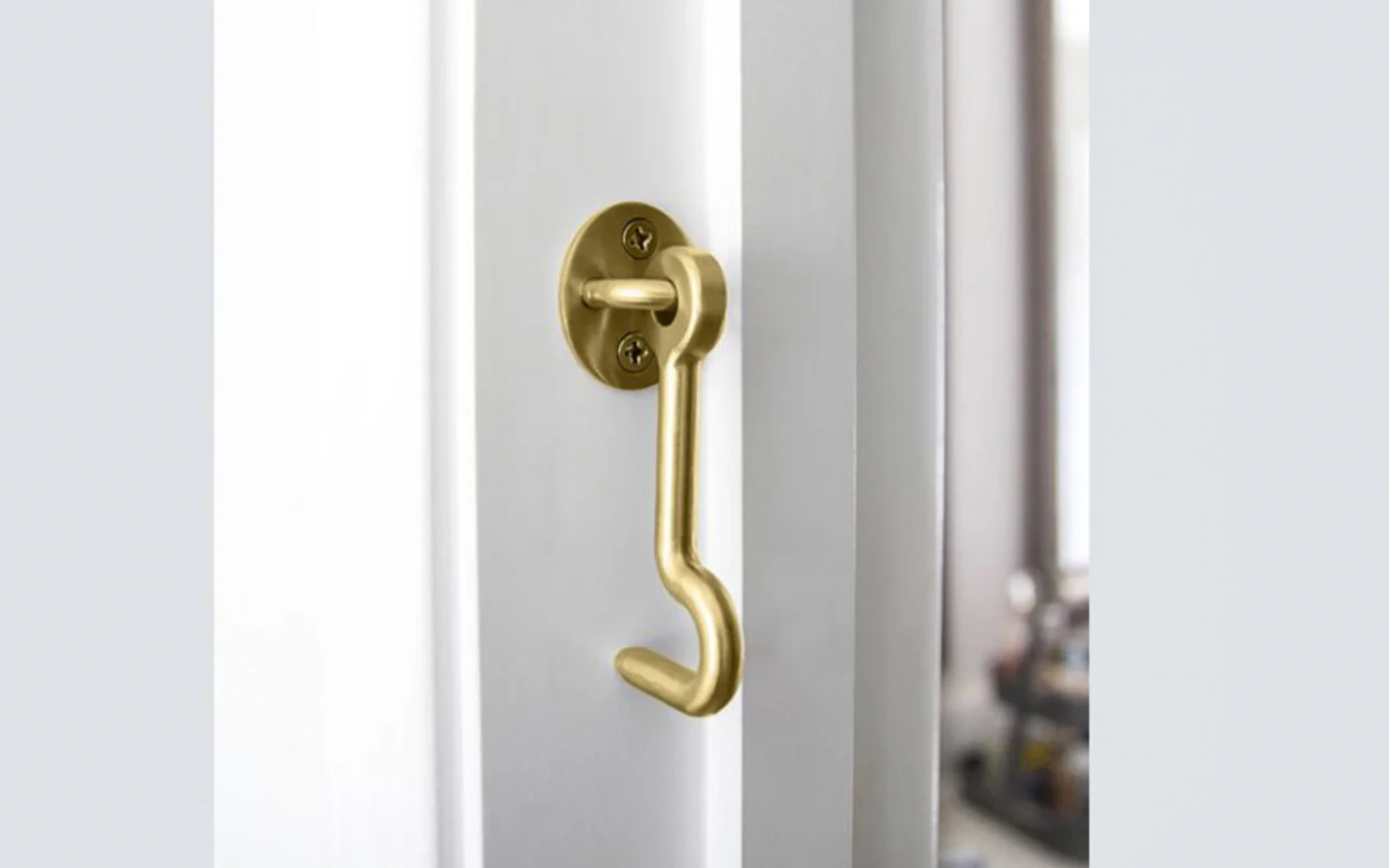 4" Brushed Gold Privacy Hook - Image 2