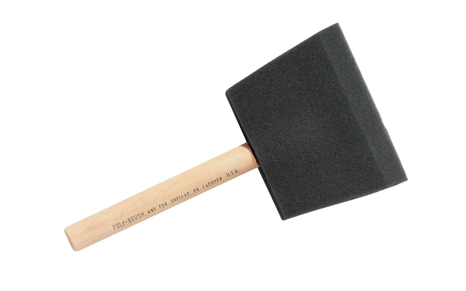 4" Poly Foam Brush with Wood Handle