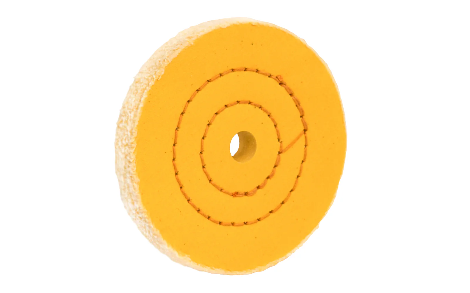 4" Treated Yellow Cushion Buffing Wheel ~ 1/2" Thick