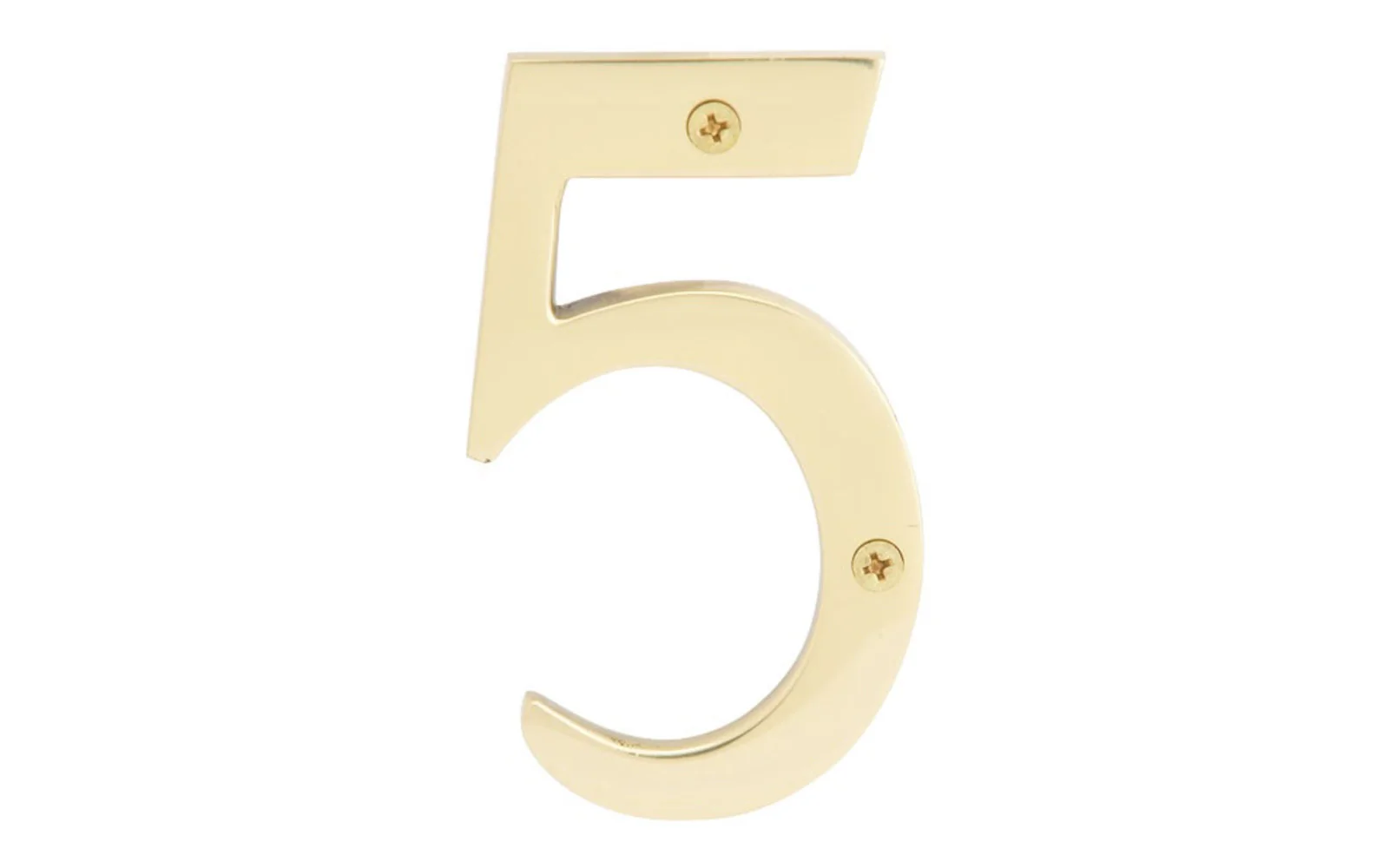 #5 Solid Brass House Number - 4" size