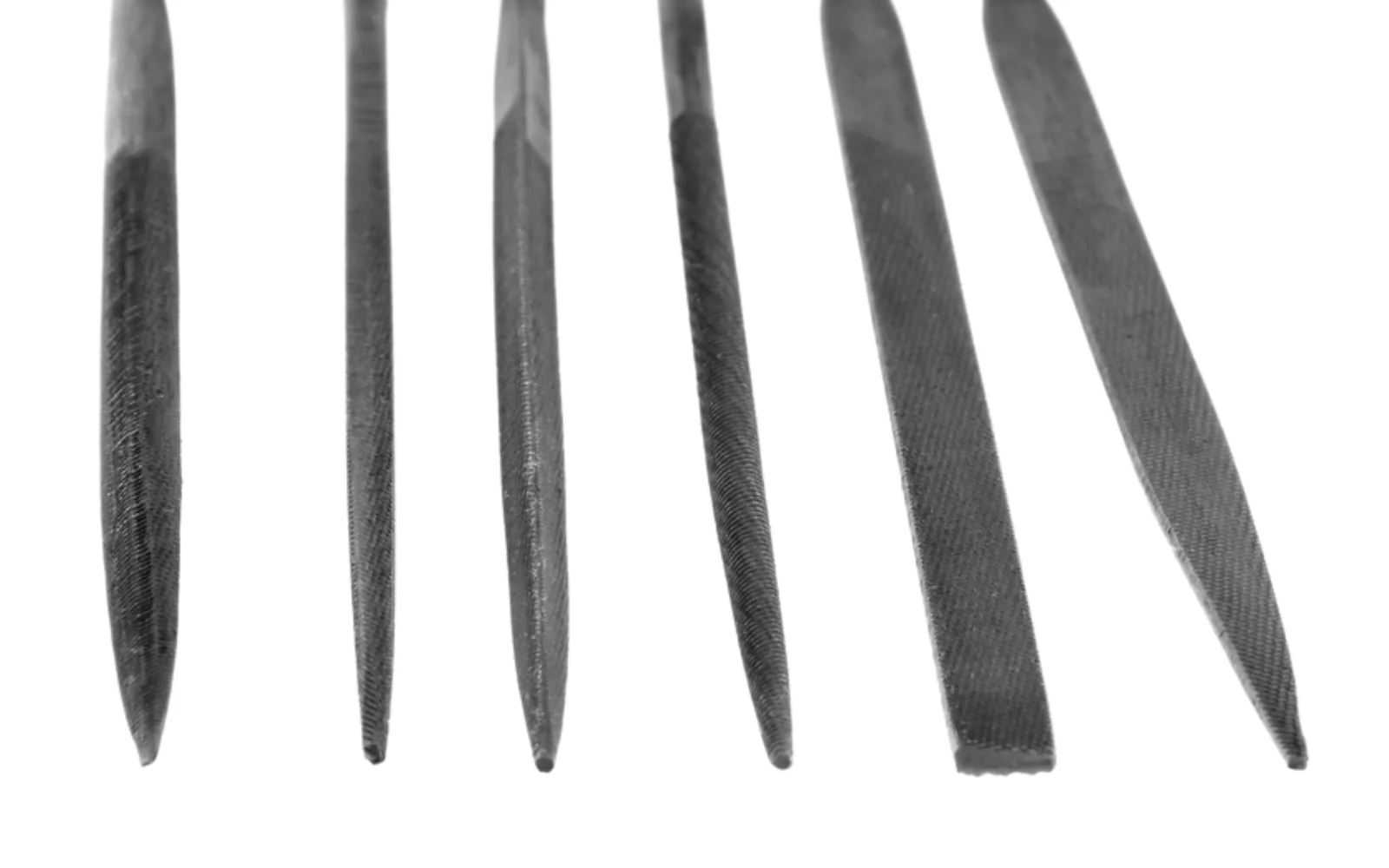 6-PC Fine Cut Needle File Set - 3 mm x 140 mm - Image 2
