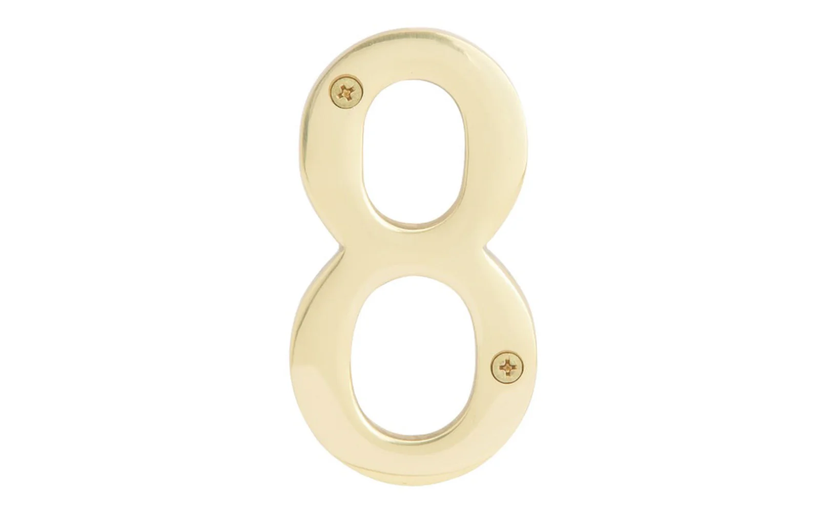 #8 Solid Brass House Number - 4" size