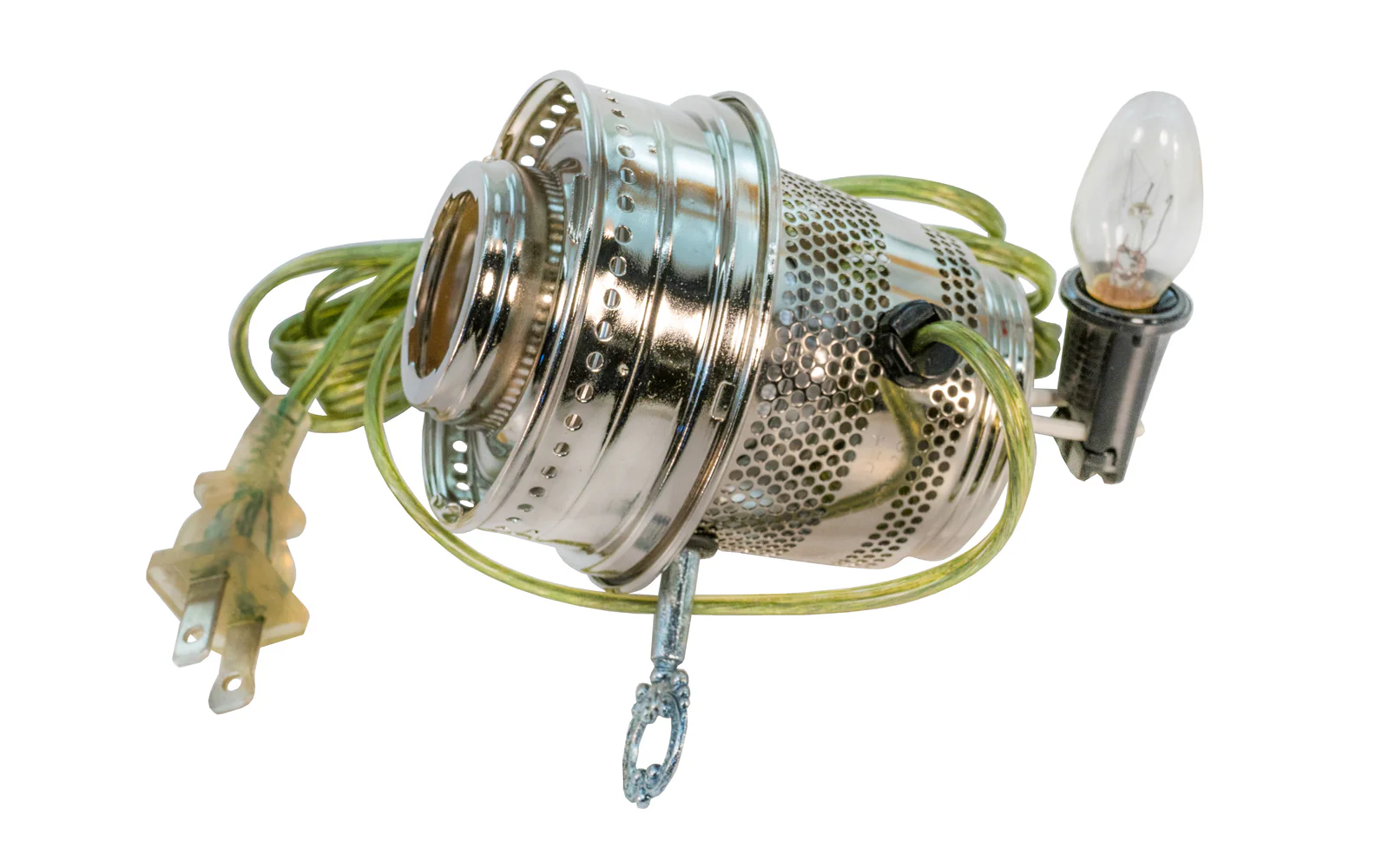Aladdin Nickel Electric Burner with Lox-On Gallery & Nite Light
