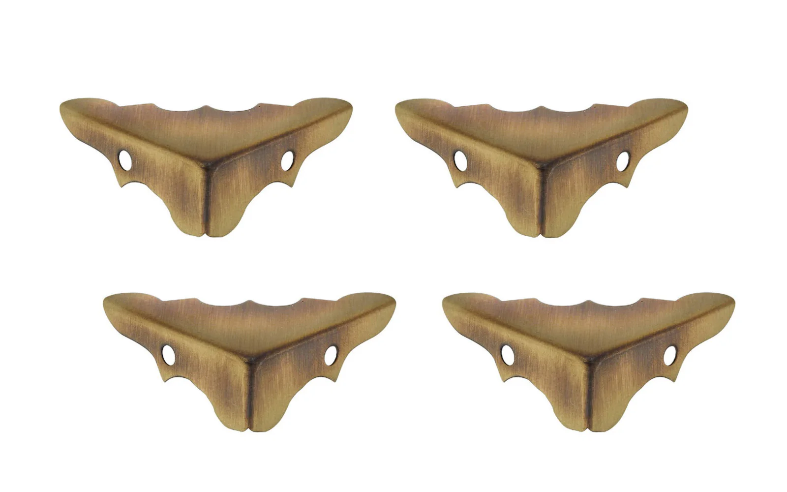 Antique Brass Small Decorative Corners - 4 Pack