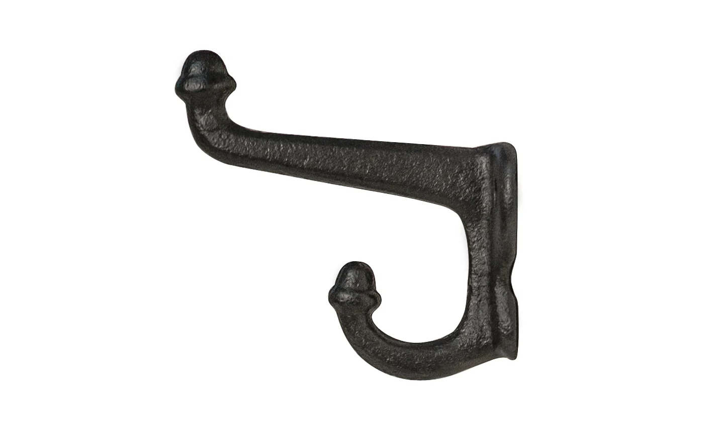 Black Cast Iron Vintage "Schoolhouse" Acorn Hook - Image 3