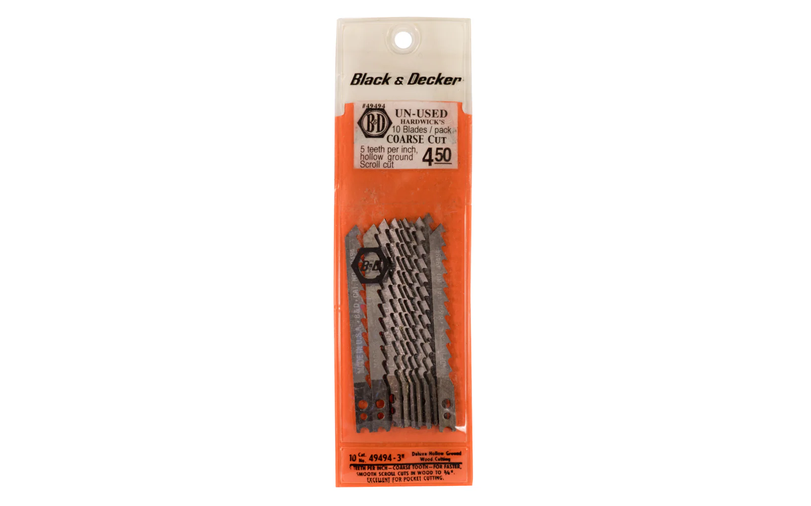 Black & Decker 5 TPI Jig Saw Blades, Coarse - 10 PK