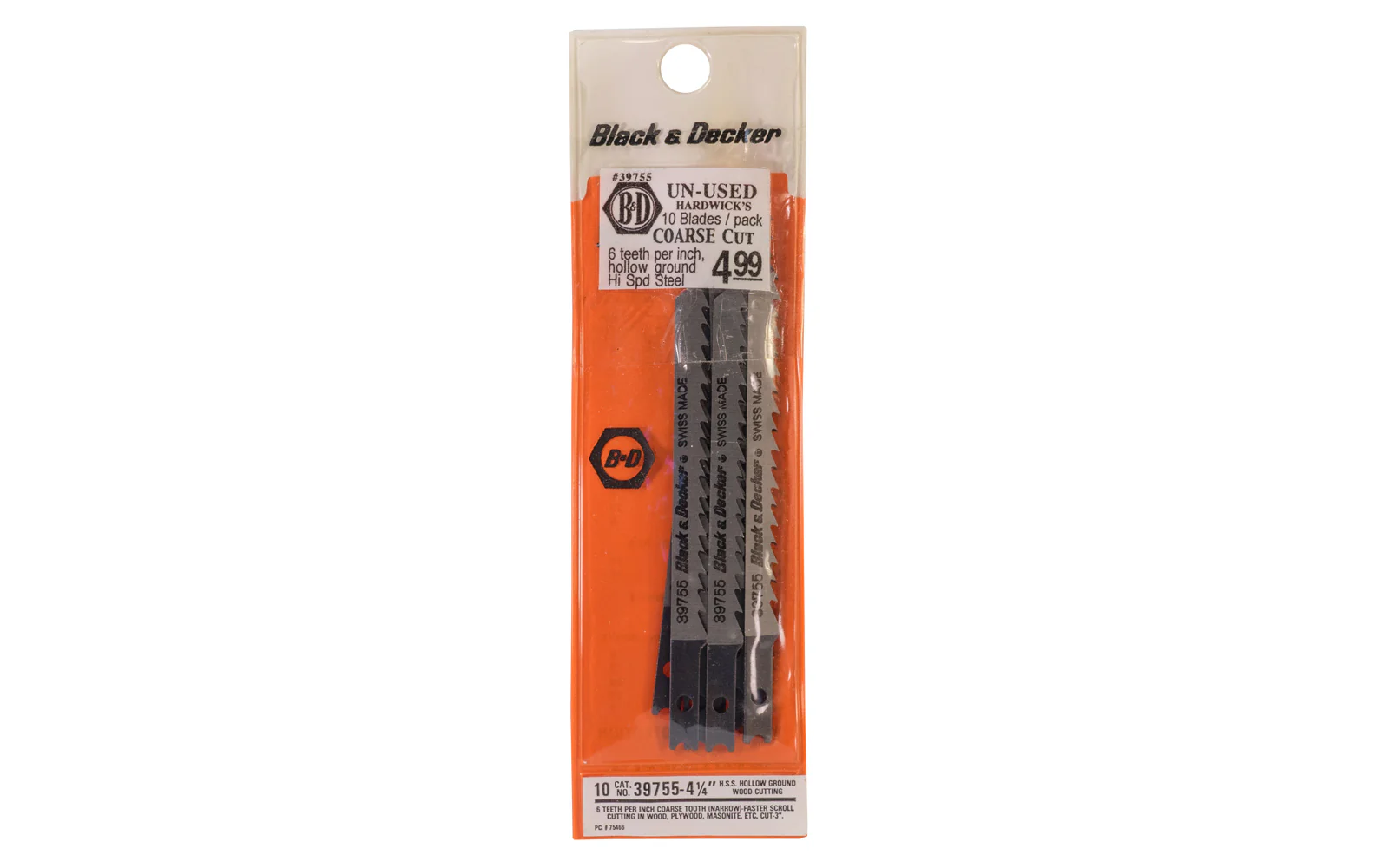 Black & Decker 6 TPI Jig Saw Blades, Coarse - 10 PK