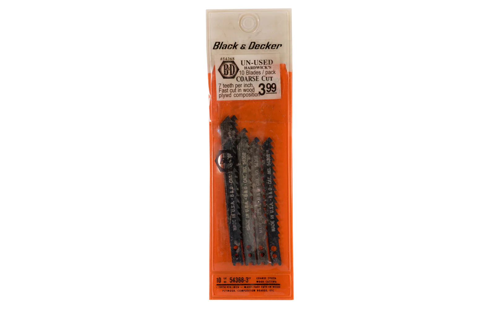 Black & Decker 7 TPI Jig Saw Blades, Coarse - 10 PK