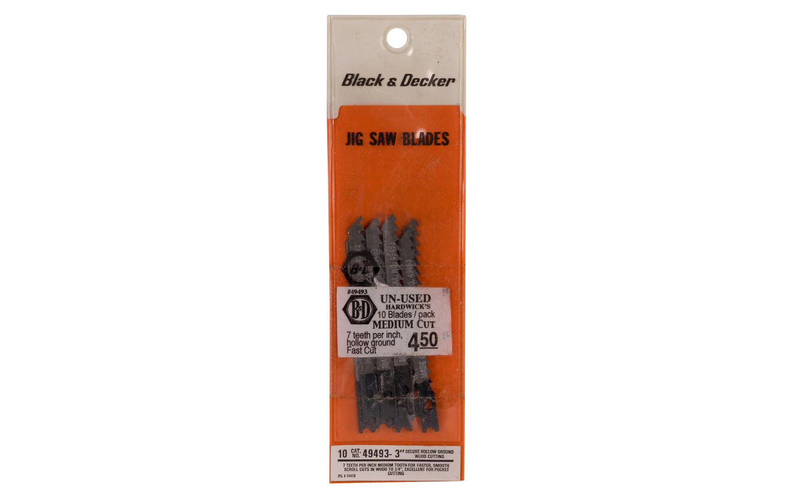 Black & Decker 7 TPI Jig Saw Blades, Medium - 10 PK