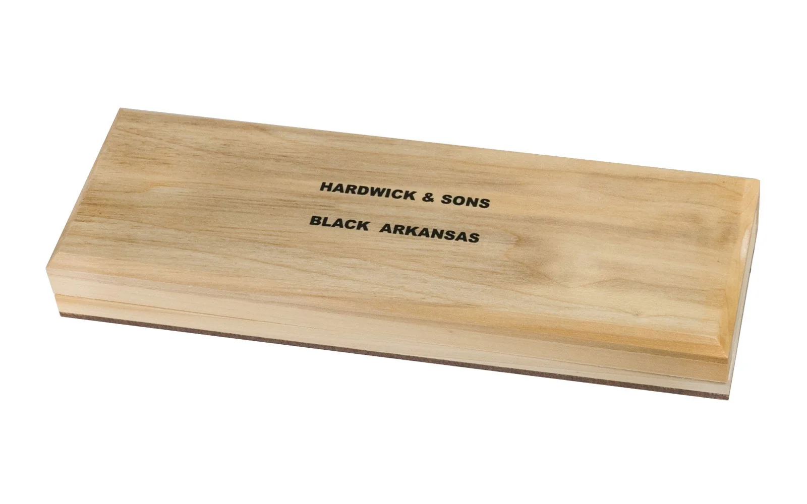 Black Hard Arkansas Bench Stone with Wooden Box ~ 8" x 2" - Image 4