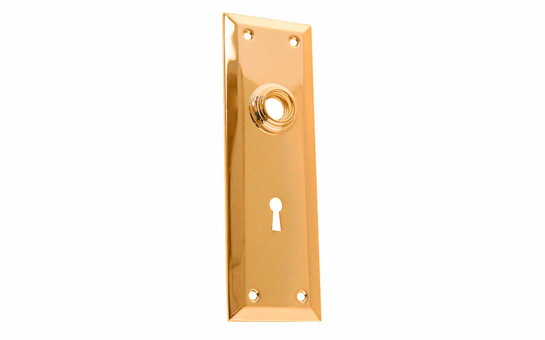 Brass Escutcheon Door Plate with Keyhole - Image 5