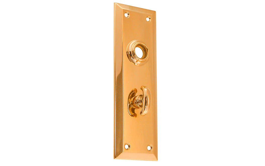 Brass Escutcheon Door Plate with Thumbturn - Image 5