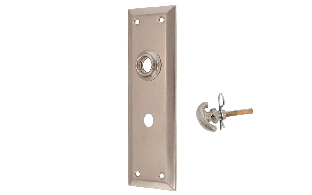 Brass Escutcheon Door Plate with Emergency Release Hole & Thumbturn Key - Image 5