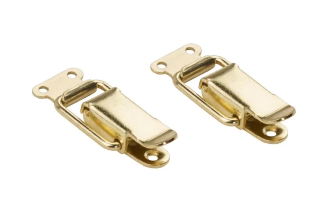 Brass-Plated Draw Catches - 2 Pack