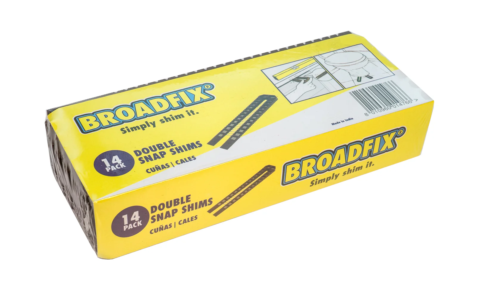 Broadfix 7-3/4" Plastic Double Snap Shims ~ 14 Pack Bundle