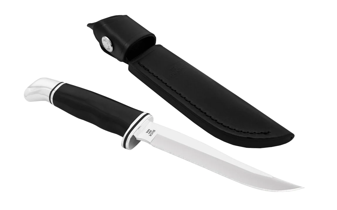 Buck Knives 105 Pathfinder Knife & Sheath - Fixed Blade with Black Handle - Image 2