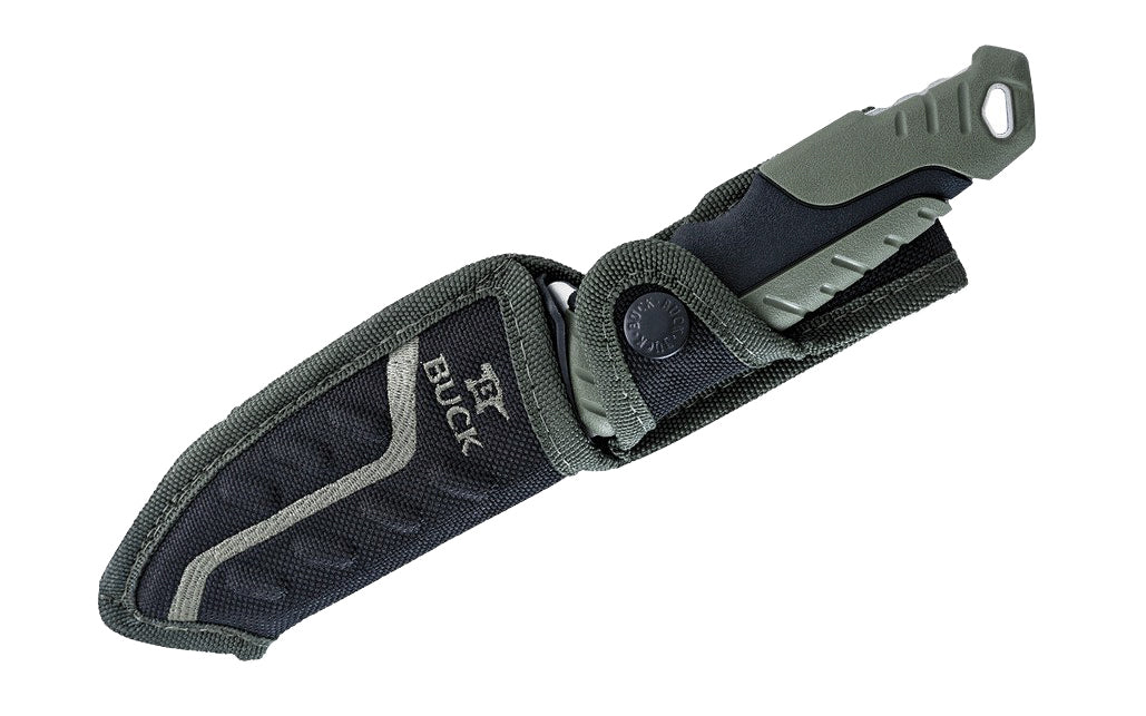 Buck Knives 657 Pursuit, Large Fixed Blade Knife with Guthook - Green - Image 2