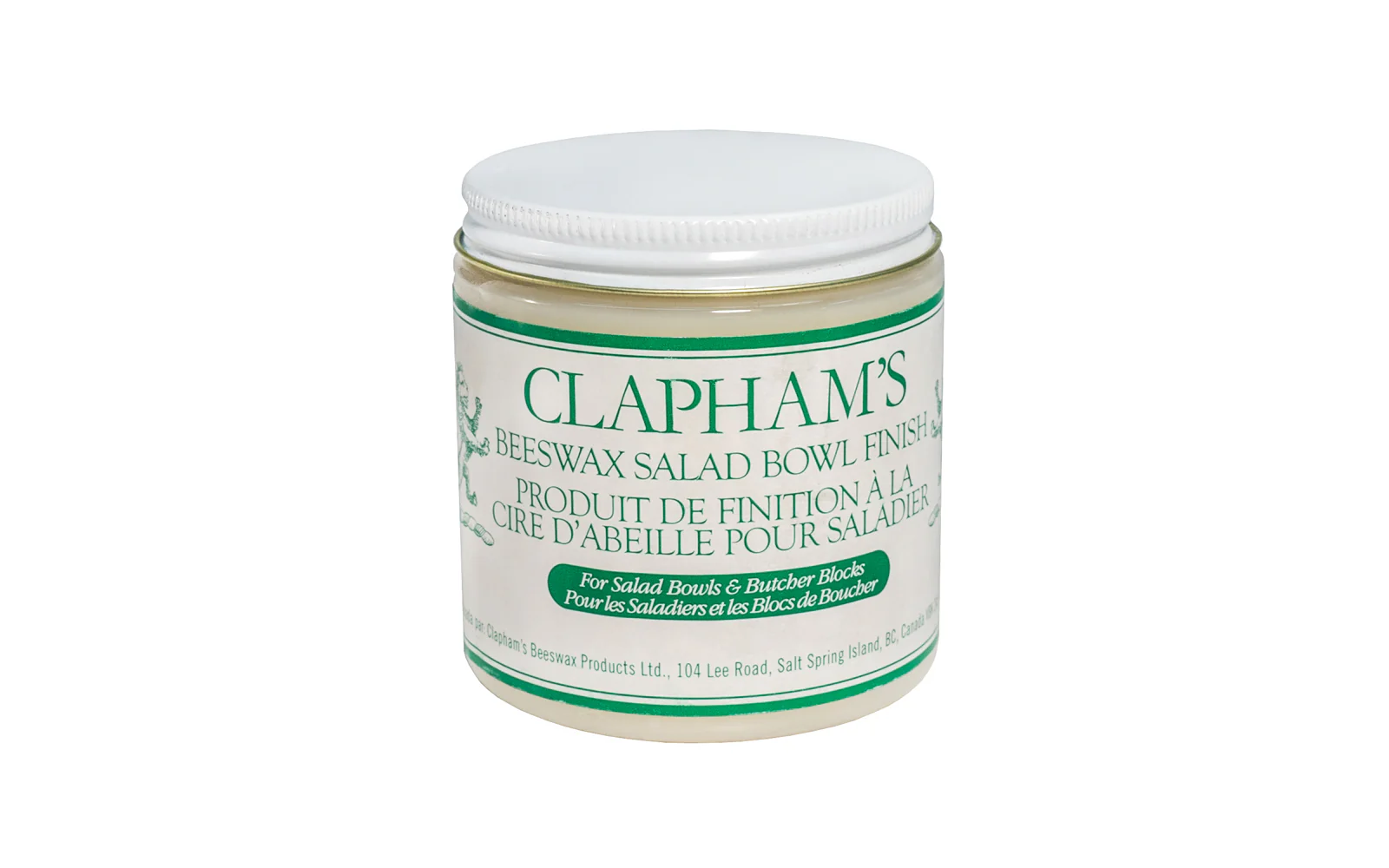 Clapham's Beeswax Salad Bowl & Butcher Block Finish