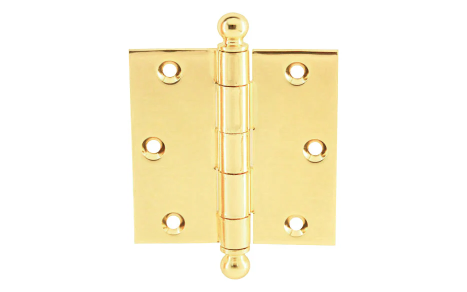 Pair of Classic Ball-Tip Door Hinges ~ 3-1/2" x 3-1/2"
