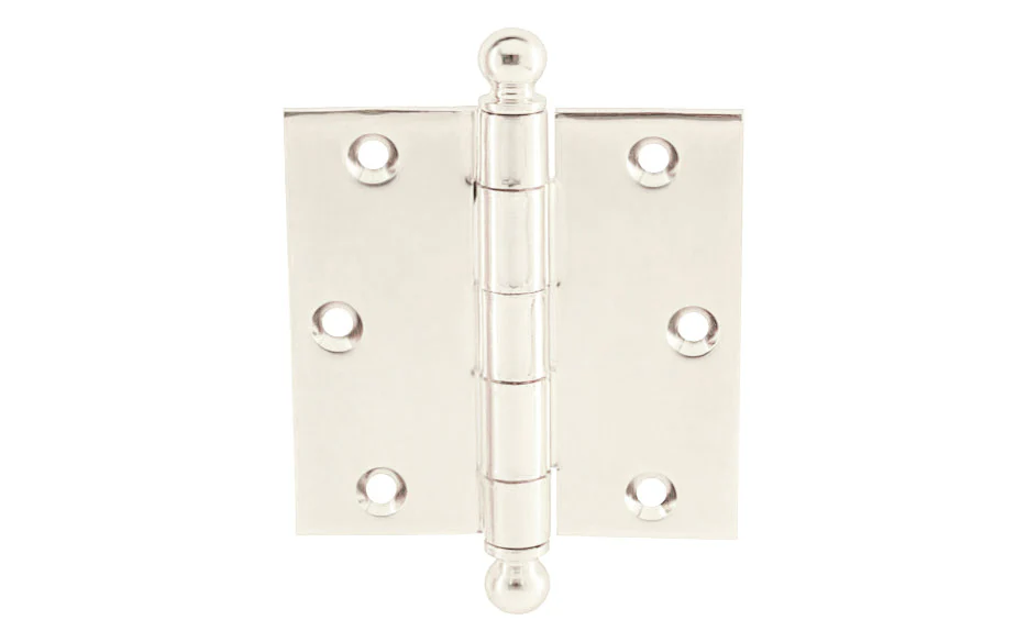 Pair of Classic Ball-Tip Door Hinges ~ 3-1/2" x 3-1/2" - Image 4