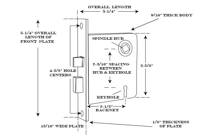 Classic Brass Interior Mortise Lock Set - Image 4