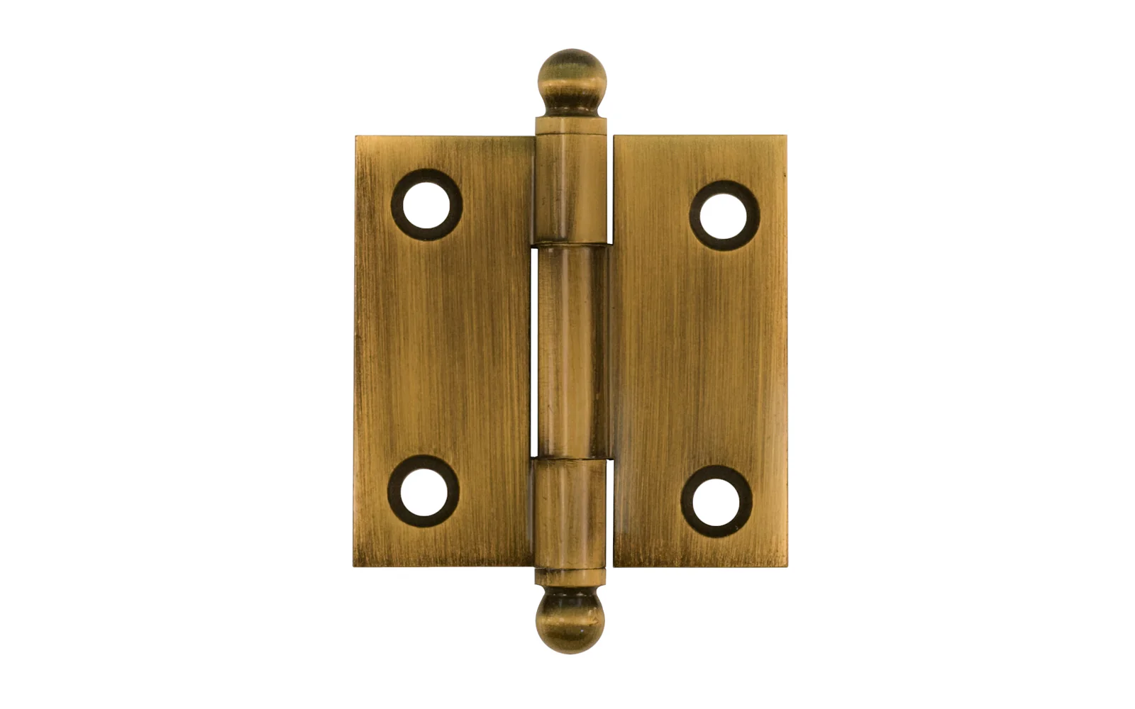 Classic Solid Brass Ball-Tip Cabinet Hinge ~ 1-1/2" x 1-1/2" - Image 6
