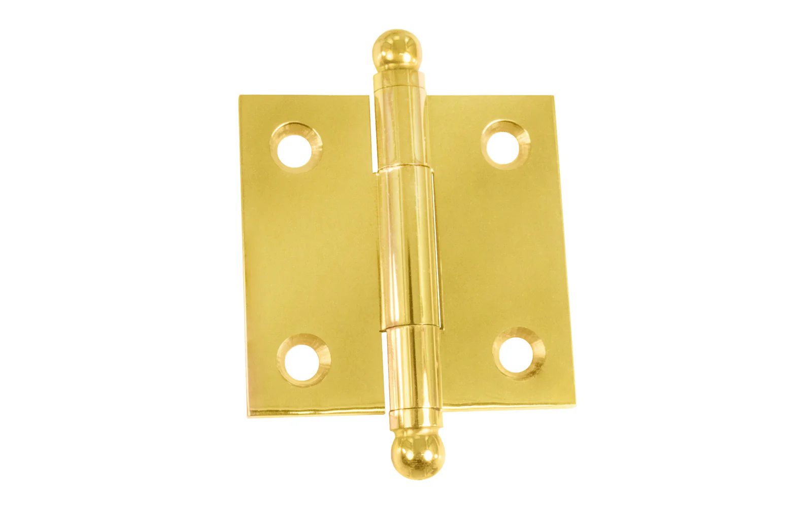 Classic Solid Brass Ball-Tip Cabinet Hinge ~ 1-1/2" x 1-1/2" - Image 7