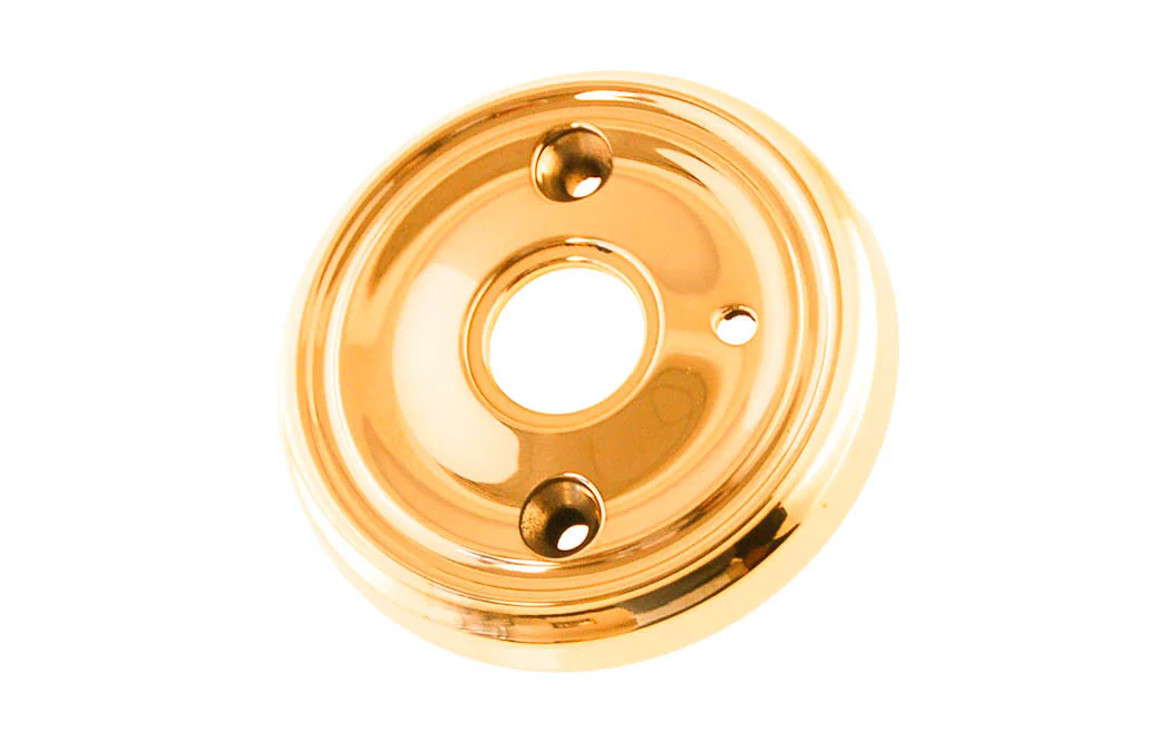 Classic Solid Brass Rosette ~ Privacy (Locking) - Image 2