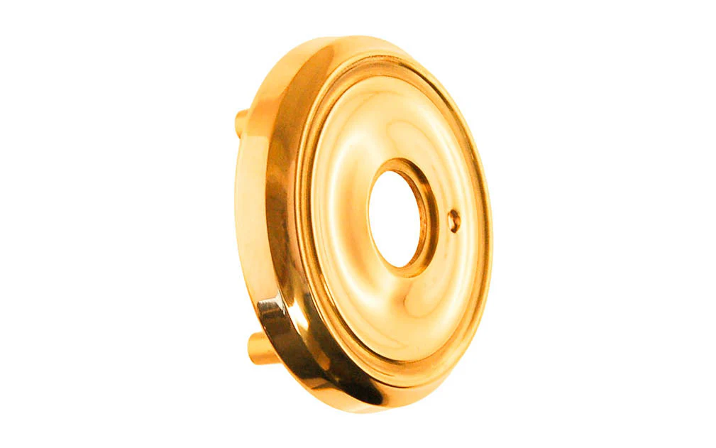 Classic Solid Brass Rosette with Threaded Shanks ~ Privacy (Locking) - Image 5