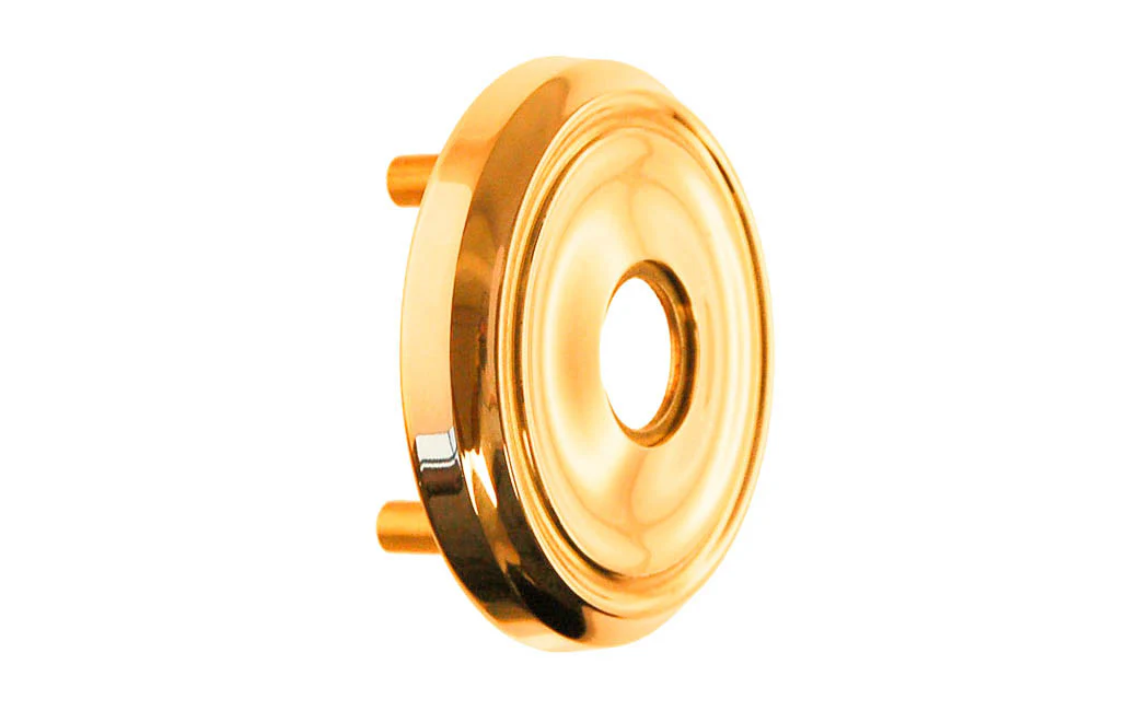 Classic Solid Brass Rosette with Threaded Shanks ~ Passage (Non-Locking) - Image 2