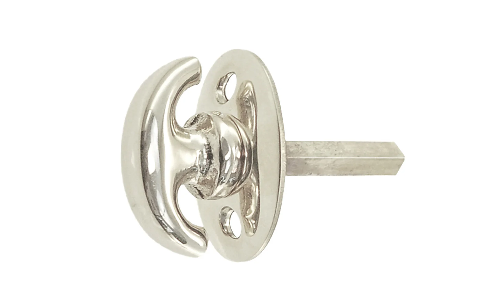 Classic Solid Brass Thumbturn with Smaller Oval Plate - Image 2