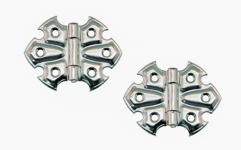 Embossed Ornamental Cabinet Hinges ~ 2-7/16" x 1-7/8" - Image 2