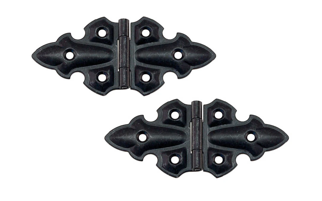 Embossed Ornamental Cabinet Hinges ~ 3-13/16" x 1-3/4"