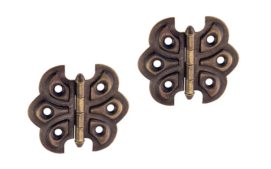 Embossed Ornamental Cabinet Hinges "Butterfly Style" ~ 2-3/8" x 2-1/8"