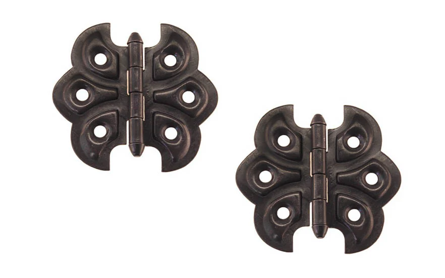 Embossed Ornamental Cabinet Hinges "Butterfly Style" ~ 2-3/8" x 2-1/8" - Image 4