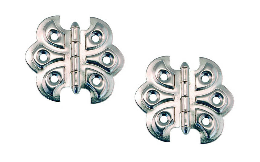 Embossed Ornamental Cabinet Hinges "Butterfly Style" ~ 2-3/8" x 2-1/8" - Image 5
