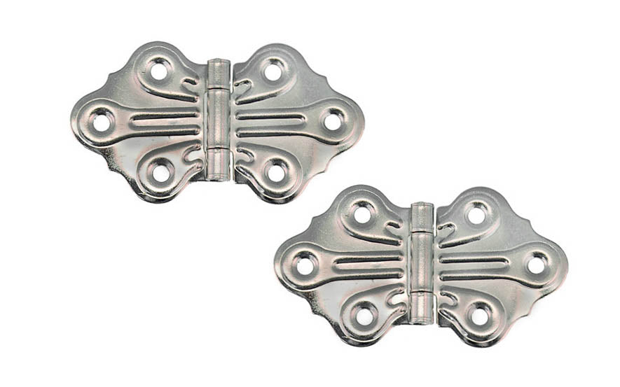 Embossed Ornamental Cabinet Hinges "Butterfly Style" ~ 2-7/8" x 1-5/8" - Image 3