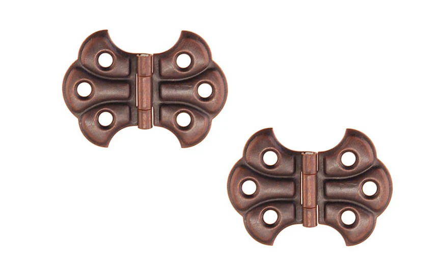 Embossed Ornamental Cabinet Hinges "Butterfly Style" ~ 1-15/16" x 1-7/16"