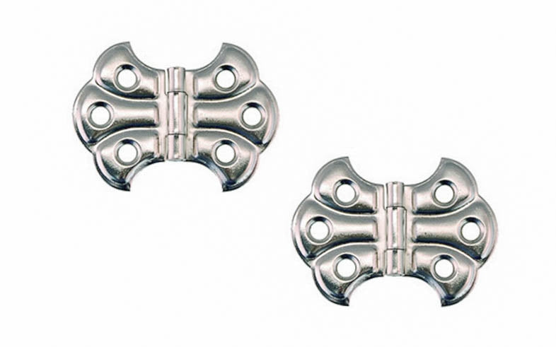 Embossed Ornamental Cabinet Hinges "Butterfly Style" ~ 1-15/16" x 1-7/16" - Image 4