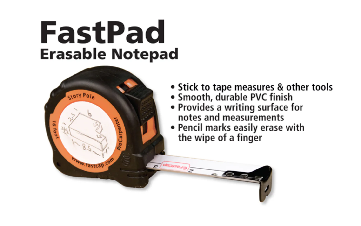 FastCap 2-1/4" White Erasable FastPads - 4 Pack - Image 4