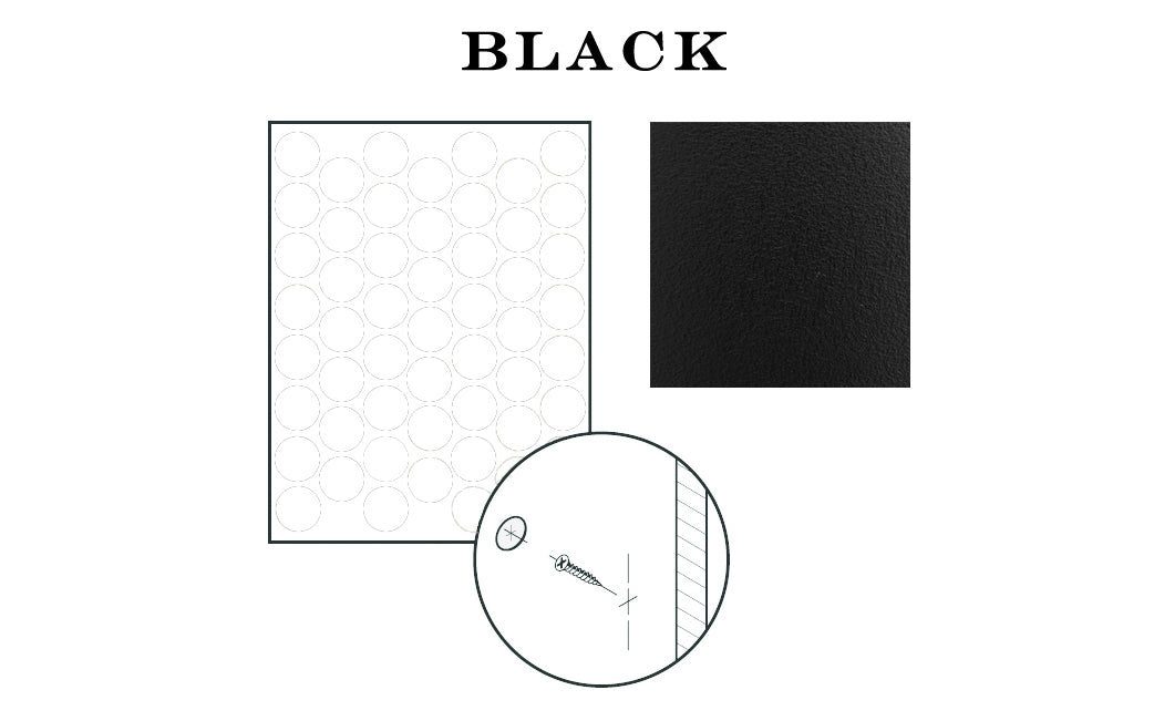 FastCap 9/16" Black Adhesive Cover Caps - Solid PVC ~ 265 Pieces