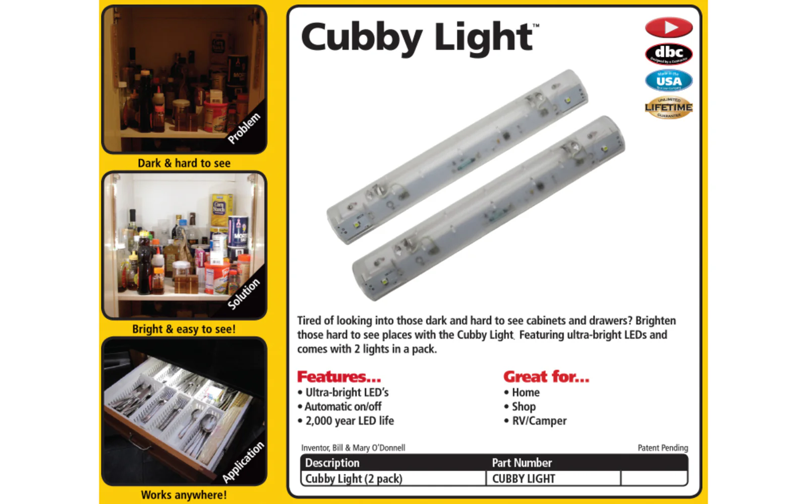 FastCap Cubby Light ~ 2-Pack LED Cabinet Light Set - Image 4