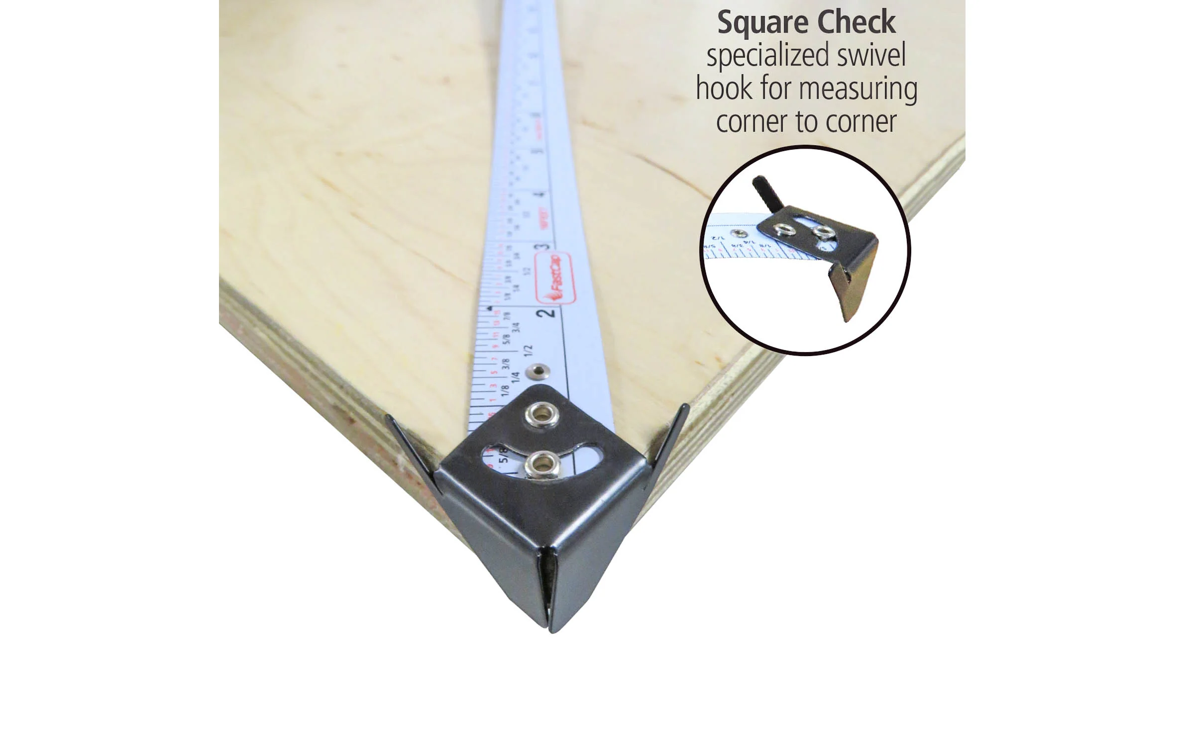 FastCap 16' FlatBack Tape Measure ~ Square Check - Image 2