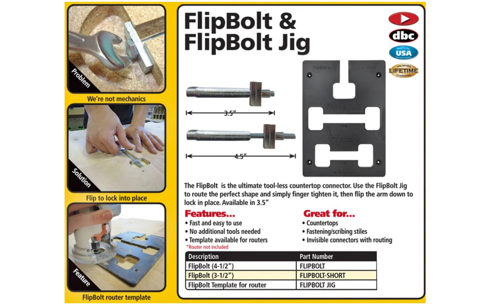FastCap FlipBolt Jig - Countertop Connector Jig For Router - Image 9